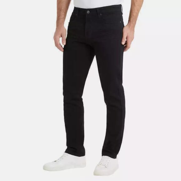 Kenneth Cole Men's Straight Fit Jeans Stretch Denim Black Size 34x32 - Picture 1 of 13